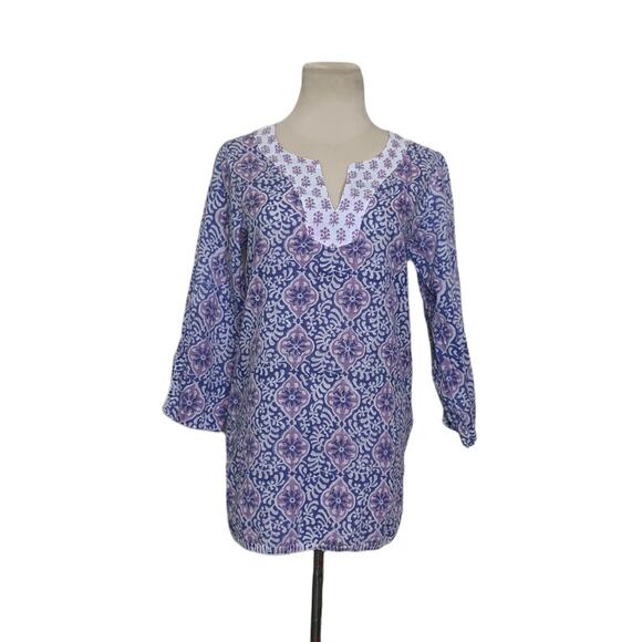 Rikshaw Design 3/4 sleeves multicolor tunic size XS - Picture 6 of 9